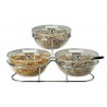 Buffet rack, chrome-plated 3 x ø14 cm