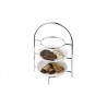 Serving stand, chrome plated