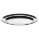 Oval meat dish with rim, s/s