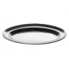 Oval meat dish with rim, s/s