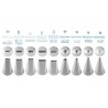 Set of 9 nozzles, s/s