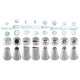 Set of 8 nozzles, s/s