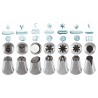 Set of 7 nozzles, s/s