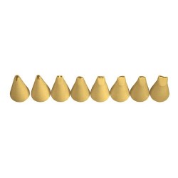 Set of 8 assorted PP nozzles