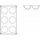 Silicone mould, 6 Half-Spheres