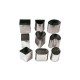 Set of 9 praline cutters, s/s