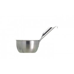 Kitchen bowl with handle and hook, s/s