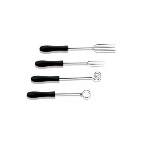 4-pcs set dipping forks, s/s