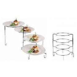 Serving stand, chrome plated
