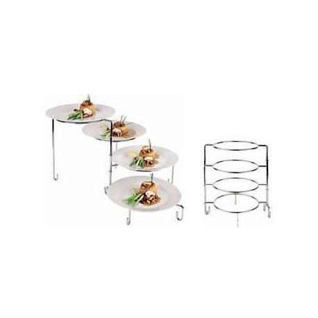 Serving stand, chrome plated