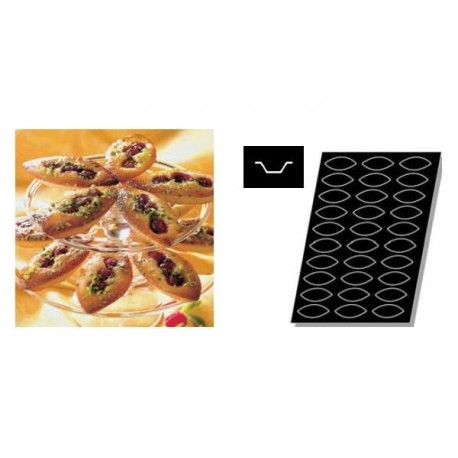 Silicone mould Flexipan®, Oval tartlet