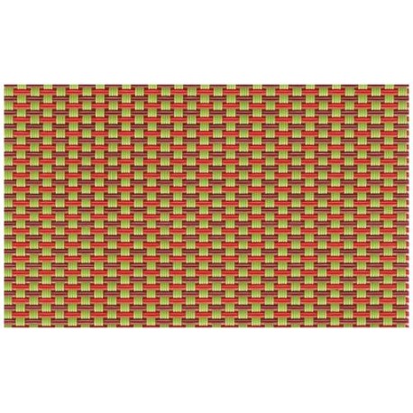 Table mat, RED-GREEN