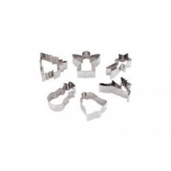 Set of 6 cutters, s/s, Christmas