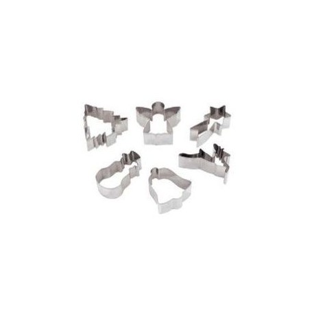 Set of 6 cutters, s/s, Christmas