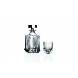 ADAGIO, Set Whisky decanter + 6 DOF tumblers