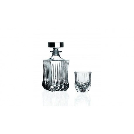 ADAGIO, Set Whisky decanter + 6 DOF tumblers