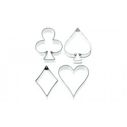 Set of 4 cutters, s/s, Suits of cards