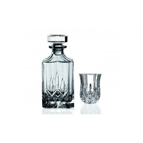 OPERA, Mini square decanter + 6 liqueur tumblers