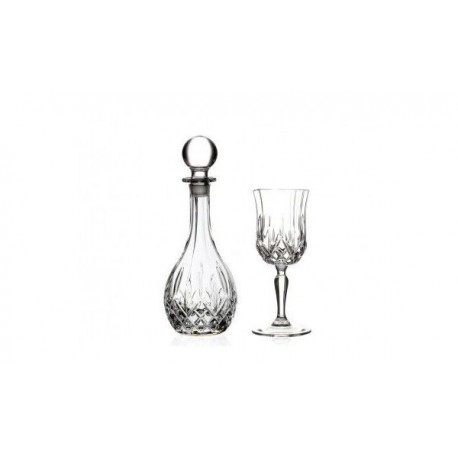 OPERA, Mini round decanter + 6 sherry goblets