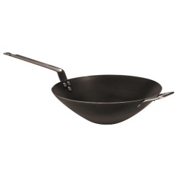 Black Iron Wok Flat Base