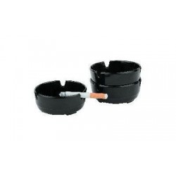 Melamine Black Ashtray Set of 3