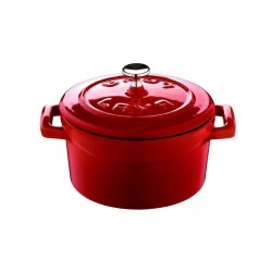 Cast Iron Round Mini Casserole Dish Red