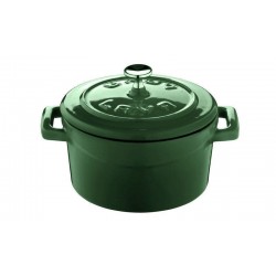 Cast Iron Round Mini Casserole Dish Green