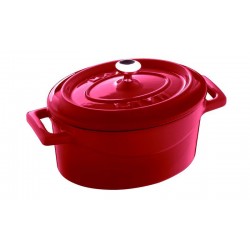 Cast Iron Oval Mini Casserole Dish Red