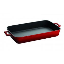 Cast Iron Rectangular Dish Red