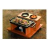 LAVA Grill plate and wooden service platter