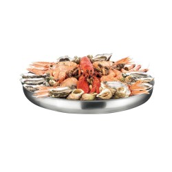 Oyster plate, s/s