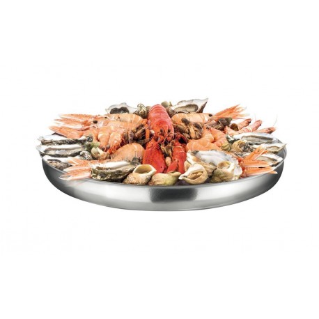 Oyster plate, s/s