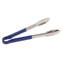 S/S Colour Coded Blue Serving Tongs