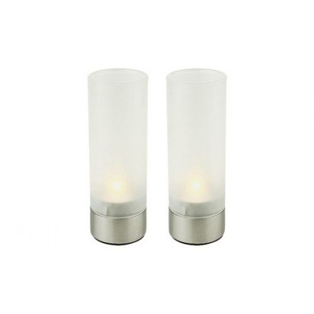 Wind light, s/s, satin finish, 2-pcs set