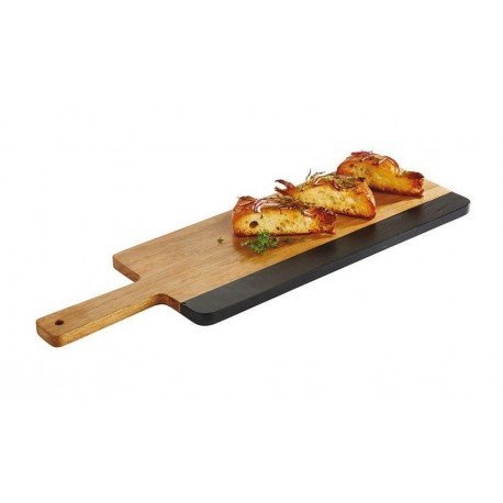 Serving board, acacia/slate