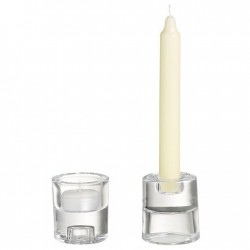 Glass candleholder Bolsius 2in1