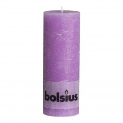 Candle Bolsius Rustic Lilac, cylinder 68 x 190 mm, 65 hours