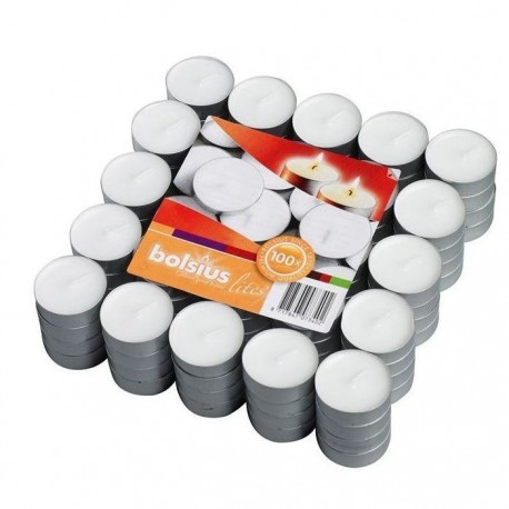 Tealights Bolsius, Box 100 pcs, 4 hours