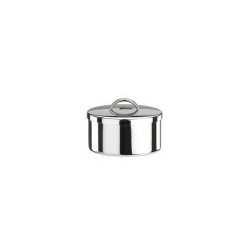 Sugar bowl with cover, 18-10 s/s