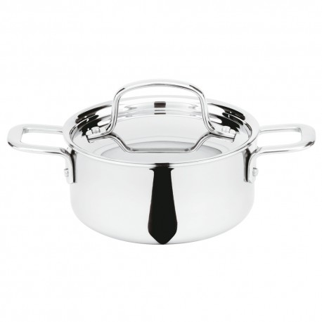 Tri Wall Stainless Steel Mini Casserole Pan with Lid