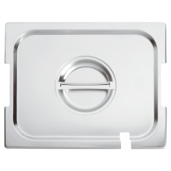 Stainless Steel Gastronorm Notched Handled Pan Lid