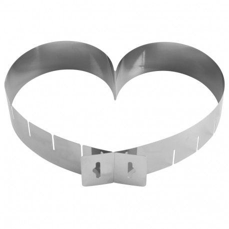 Stainless Steel Flexible Heart Mousse Ring