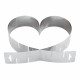 Stainless Steel Flexible Heart Mousse Ring