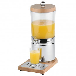Juice dispenser 4/6 l, stainless steel/beech wood