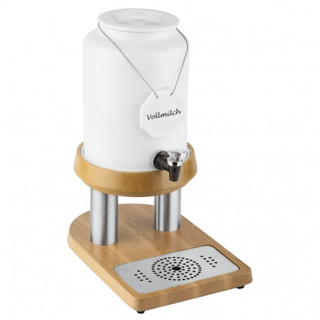 Milk dispenser 4/10 l, beech-wood base