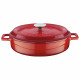 Cast Iron Round Casserole Dish Red