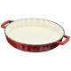 Cast Iron Round Baking Tray Red