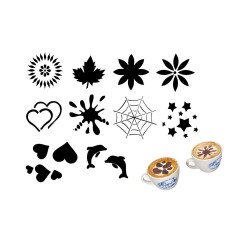 Set of 10 stencils, plastic