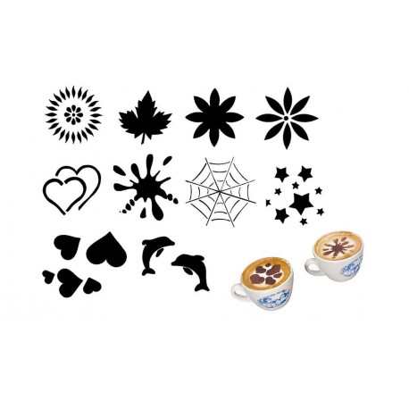 Set of 10 stencils, plastic